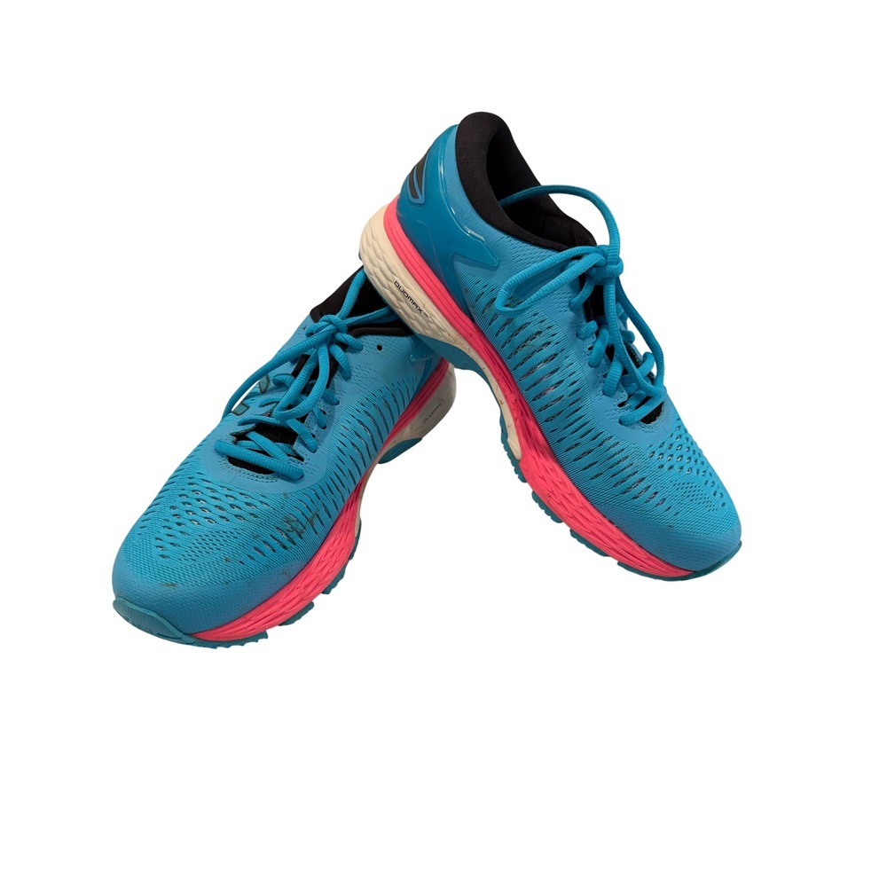 Asics Gel Kayano 25 Running Shoes Womens 8 Blue Pink 1012A026 FlyteFoam Sneakers